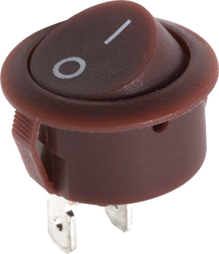 Złącze przełącznik kołyskowy okrągły R5 0-1 brązowy 6A/250V