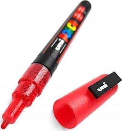 Uni Marker POSCA PC-3ML BROKATOWY CZERWONY