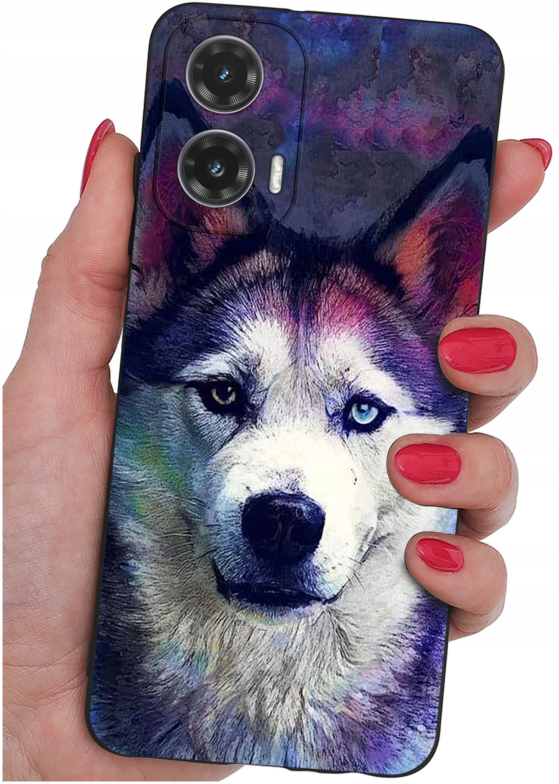 krainaGSM Etui do Motorola Moto G35 5G wzory | SILIKONOWE MATT CASE + SZKŁO 9H