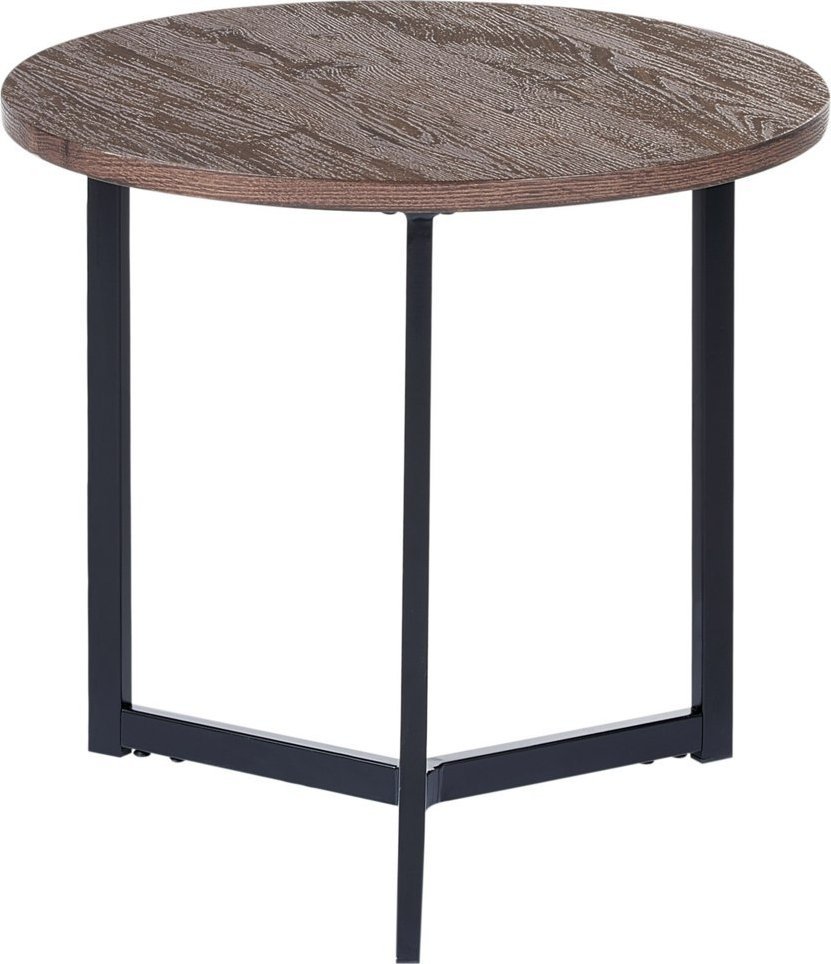 Beliani Stolik pomocniczy ciemne drewno z czarnym TIPPO