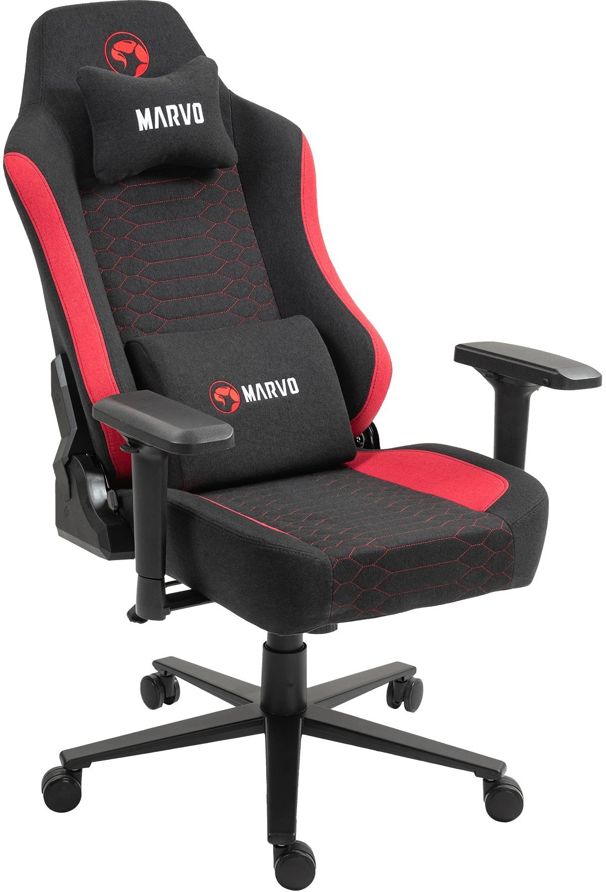 Fotel Marvo Dla gracza fotel KAHN RED, czarny-czerwony
