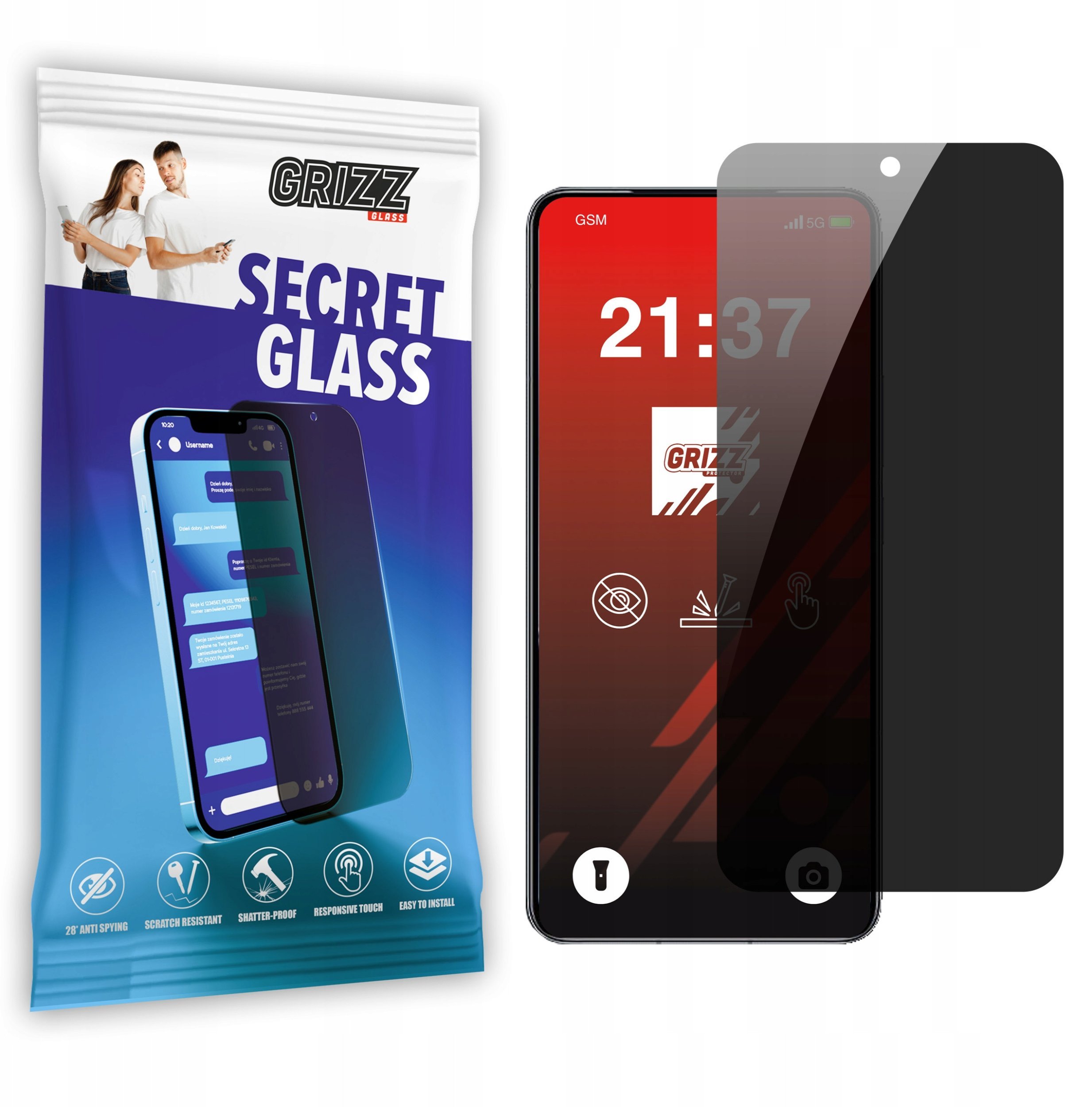 Szkło prywatyzujące GrizzGlass SecretGlass do Vivo iQOO 13