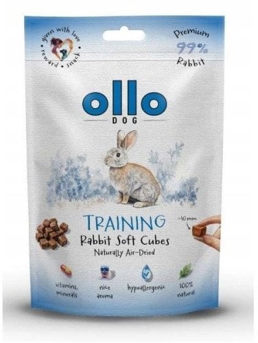 Ollo Air Dried Training Rabbit Cubes dla psa 80g