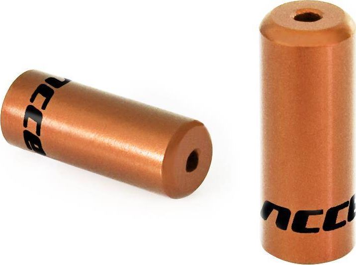 Accent Końcówki pancerza Accent aluminiowe 4 mm, przerzutkowe, 5 szt. złote