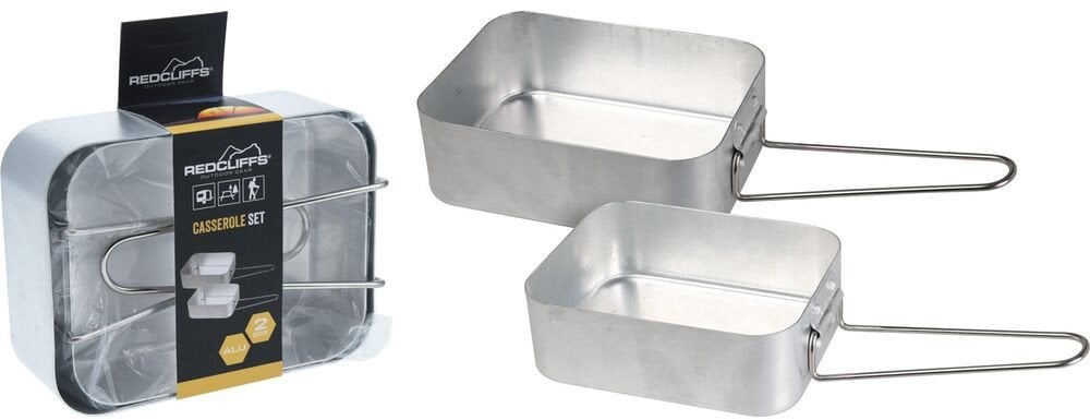 MENAŻKA MISKI TURYSTYCZNE 2SZT. ALUMINIUM REDCLIFFS