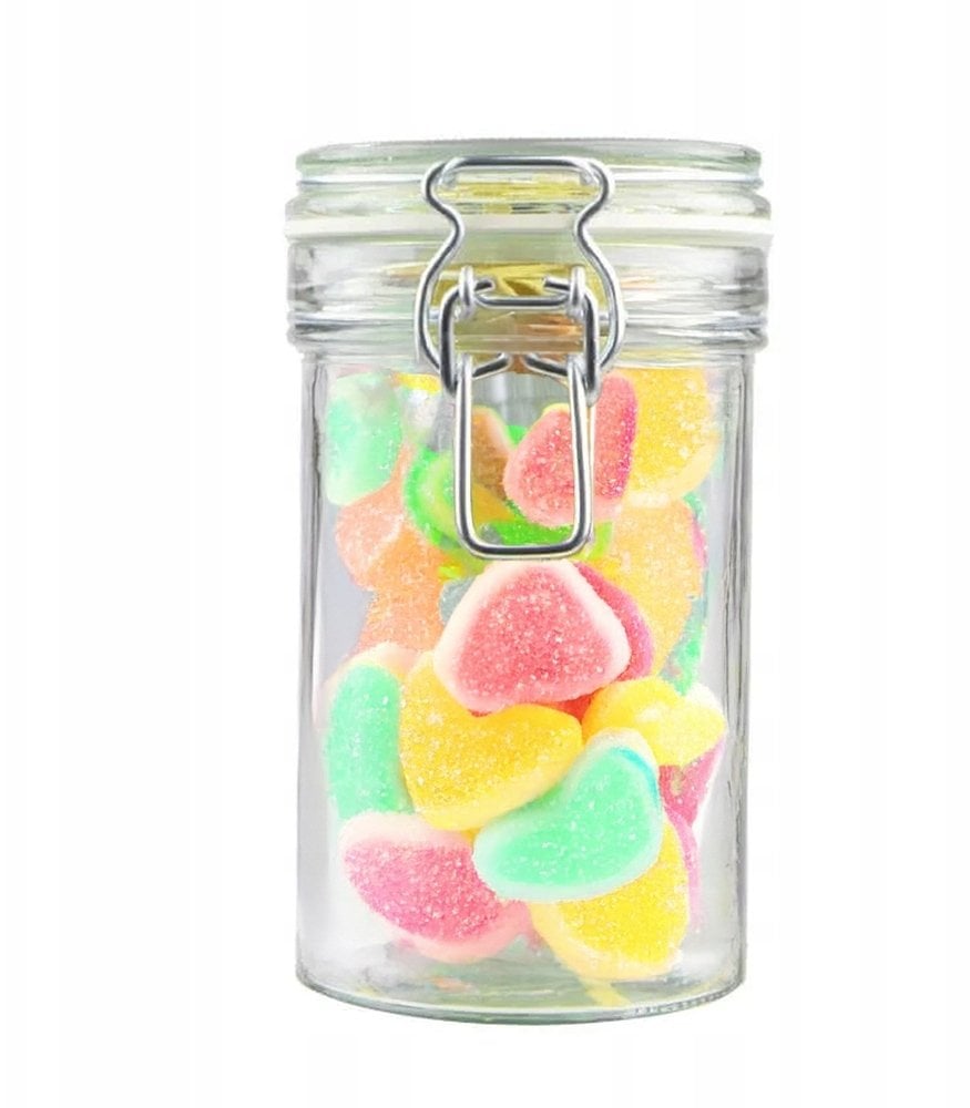 SZKLANY SŁOIK HERMETYCZNY Z POKRYWĄ SZKLANĄ 500ml