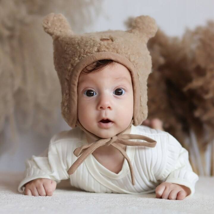 Zaffiro Zaffiro - Czapeczka Violet 100% wełna - Baranek S (0-6m) Brown U