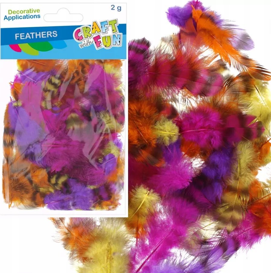 Craft with Fun OZDOBA DEK PIORKA 2G CENTKI KOL CF PBH 12/288