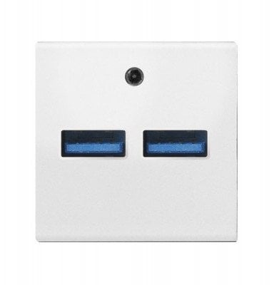 Ładowarka USB Ospel Ospel45 GK-2USB/00 podwójna 2xUSB 2,1A biały