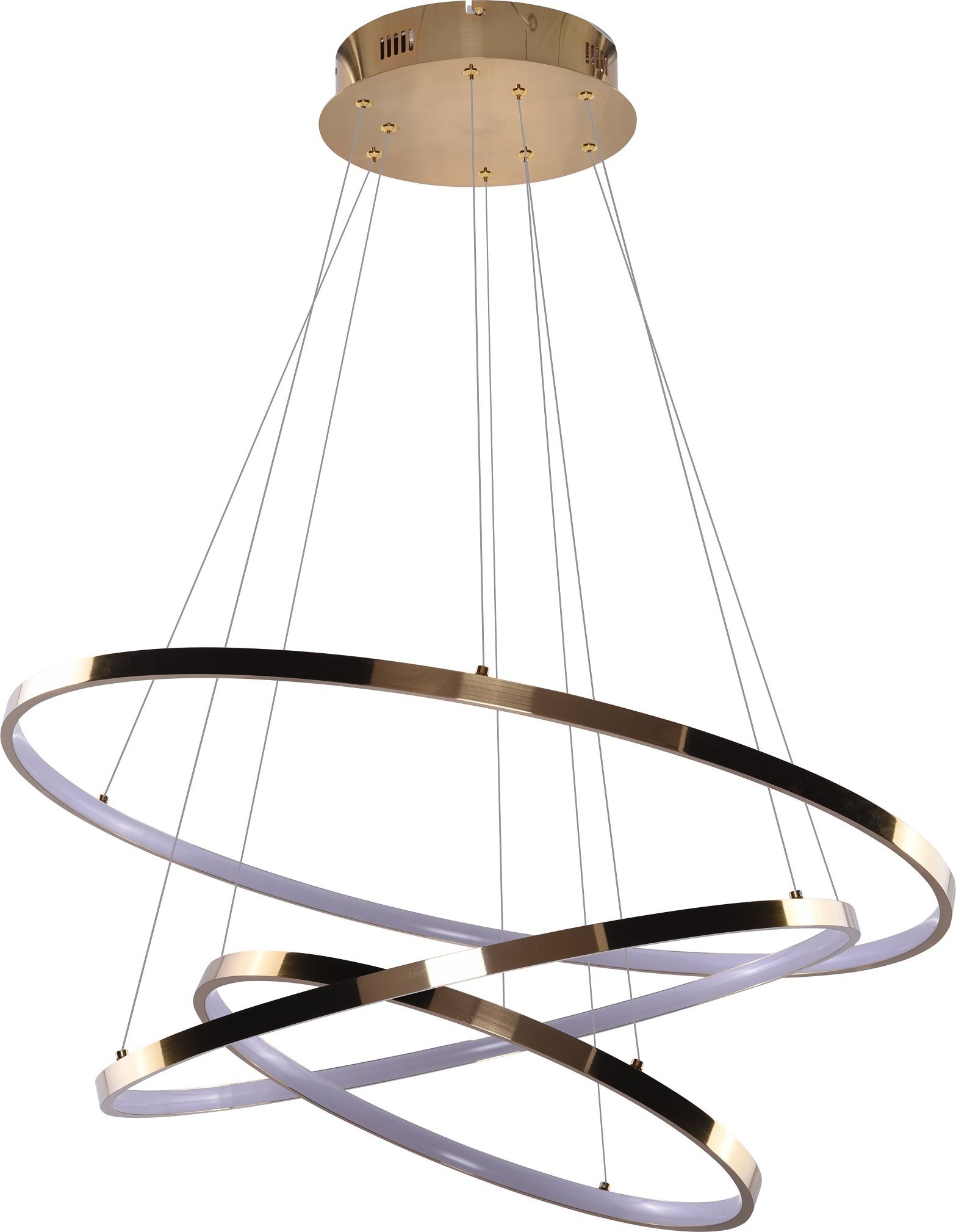 Lampa wisząca Azzardo WHEEL 3 DIMM złota