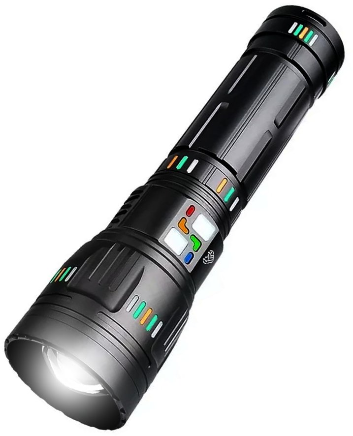 Latarka Medialove Duża Latarka dalekosiężna M1 LED 30400mAhZoom