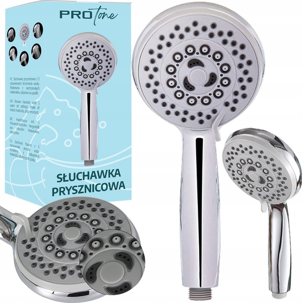 SŁUCHAWKA PRYSZNICOWA REGULOWANA SHOW-6