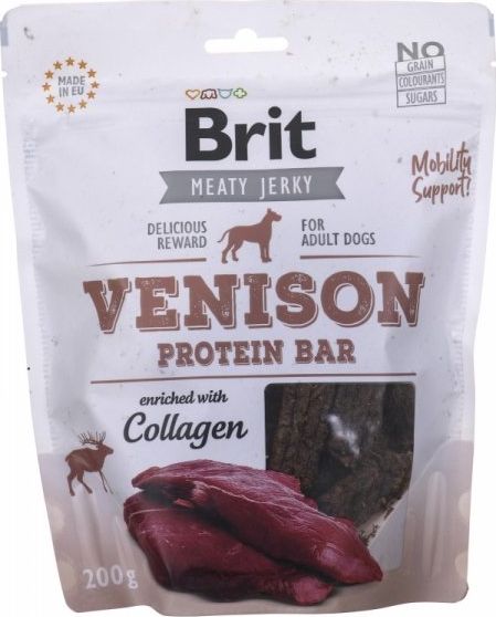 Brit BRIT MEATY JERKY Venison Protein Bar DZICZYZNA 200g