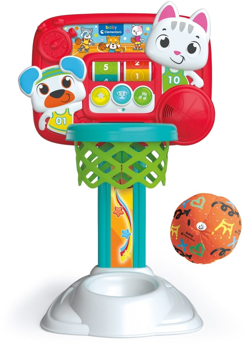 Clementoni Interaktywny kosz do koszykówki, 3 d.