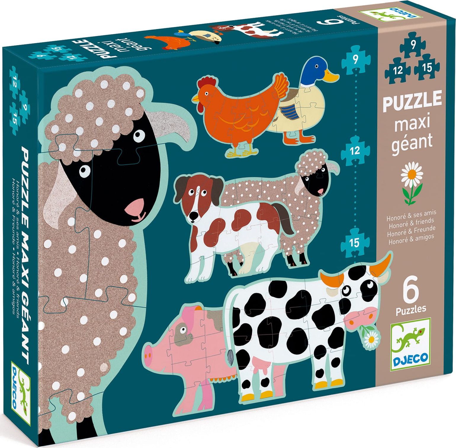 Djeco Puzzle Gigant Honore i Przyjaciele