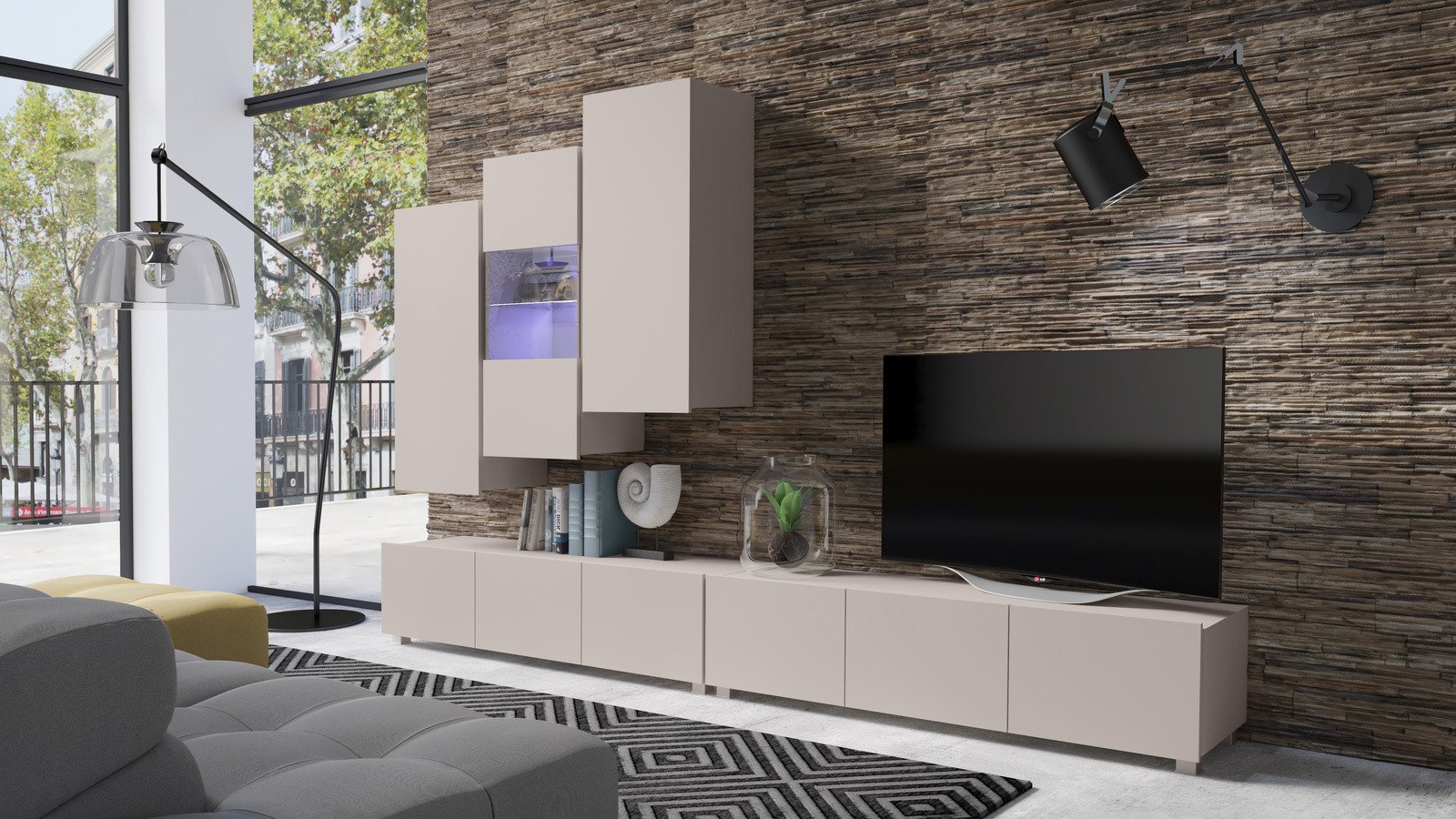 Meblościanka Montreal IX w kolorze Cashmere