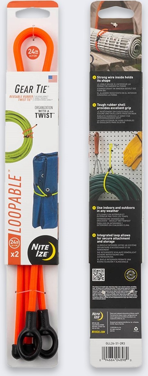 NiteIze Opaski NiteIze Gear Tie Loopable 24 2Pack Orange