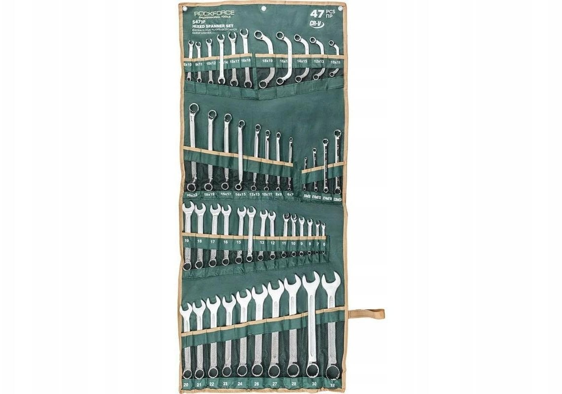 Zestaw kluczy płasko-oczkowych 47el.