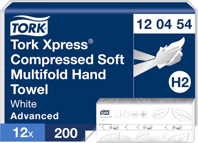 Tork Xpress - Skompresowany miękki ręcznik w składce czteropanelowej, biały - Advanced