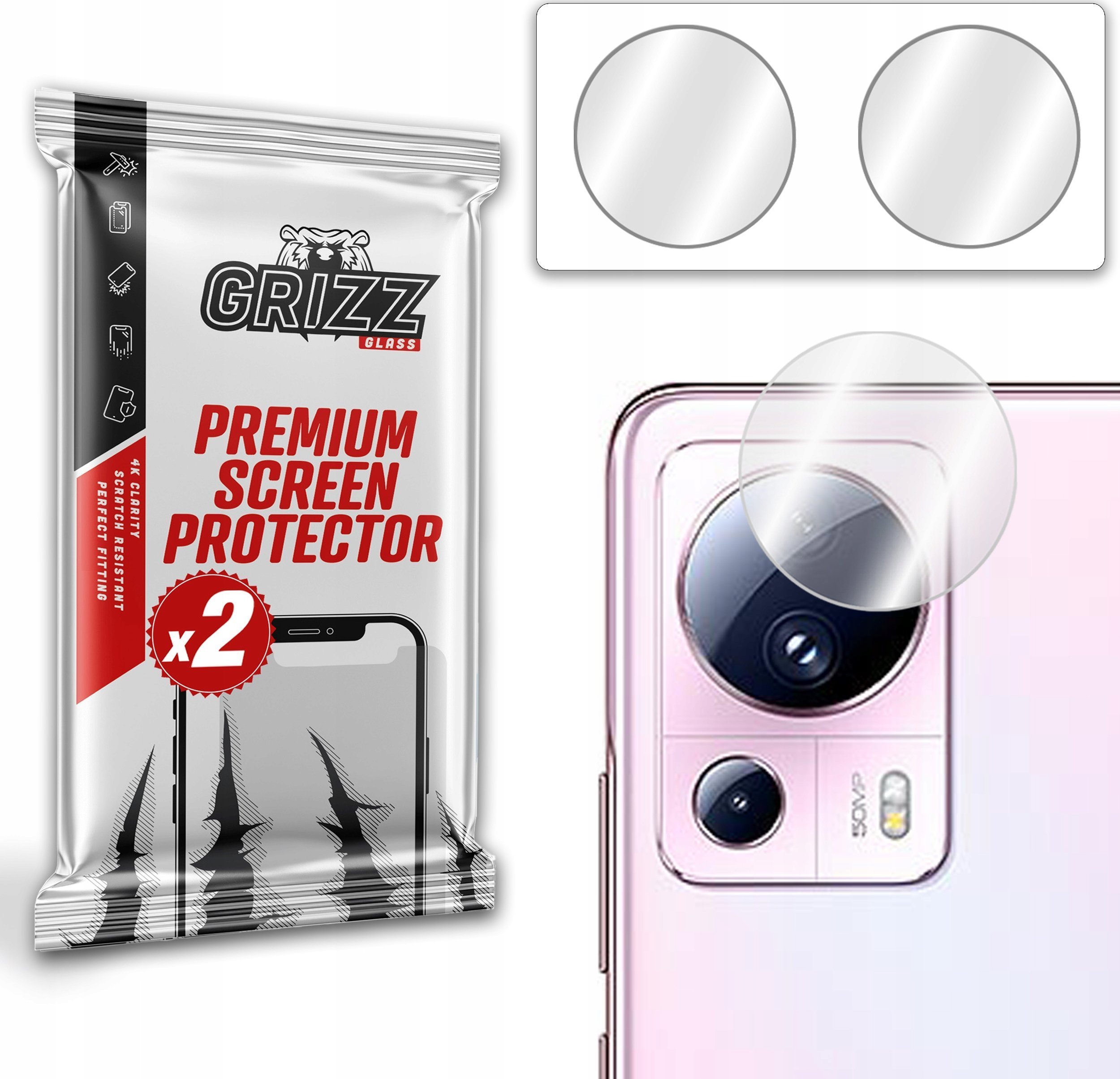 GrizzGlass Szkło na aparat GrizzGlass HybridGlass Camera Xiaomi 13 Lite