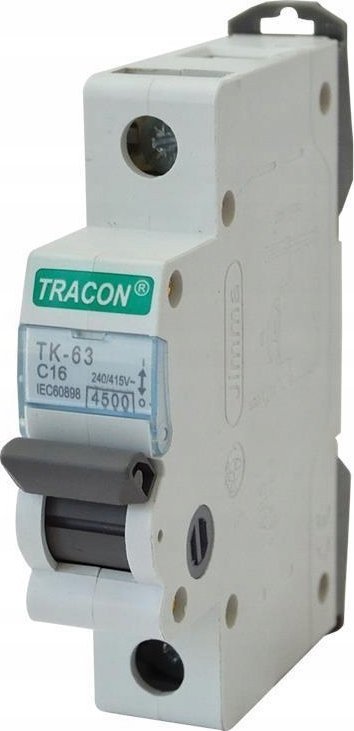 Tracon Electric Wyłącznik nadprądowy 4,5kA 16A 1P B MB-1B-16 Tracon