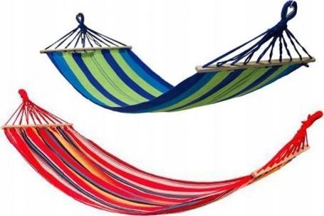 Ołer Garden Hamak ogrodowy jednoosobowy z drążkiem 200x80 cm