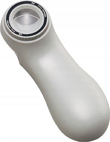 Carton Lupa x8 z podziałką skala 0,1mm.