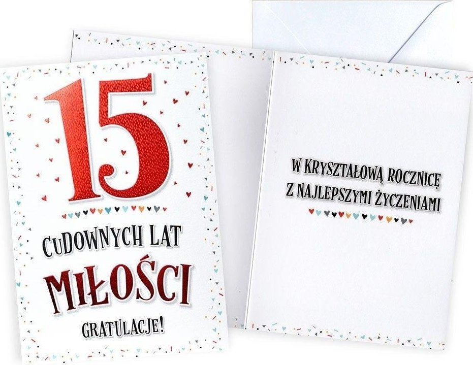 KUKARTKA KARNET V 15 ROCZNICA SLUBU V-080