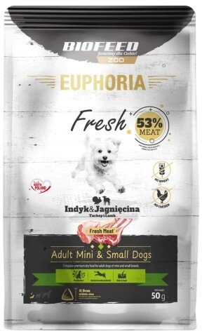 Biofeed Euphoria fresh meat Adult Indyk/Baran XS/S 50gr
