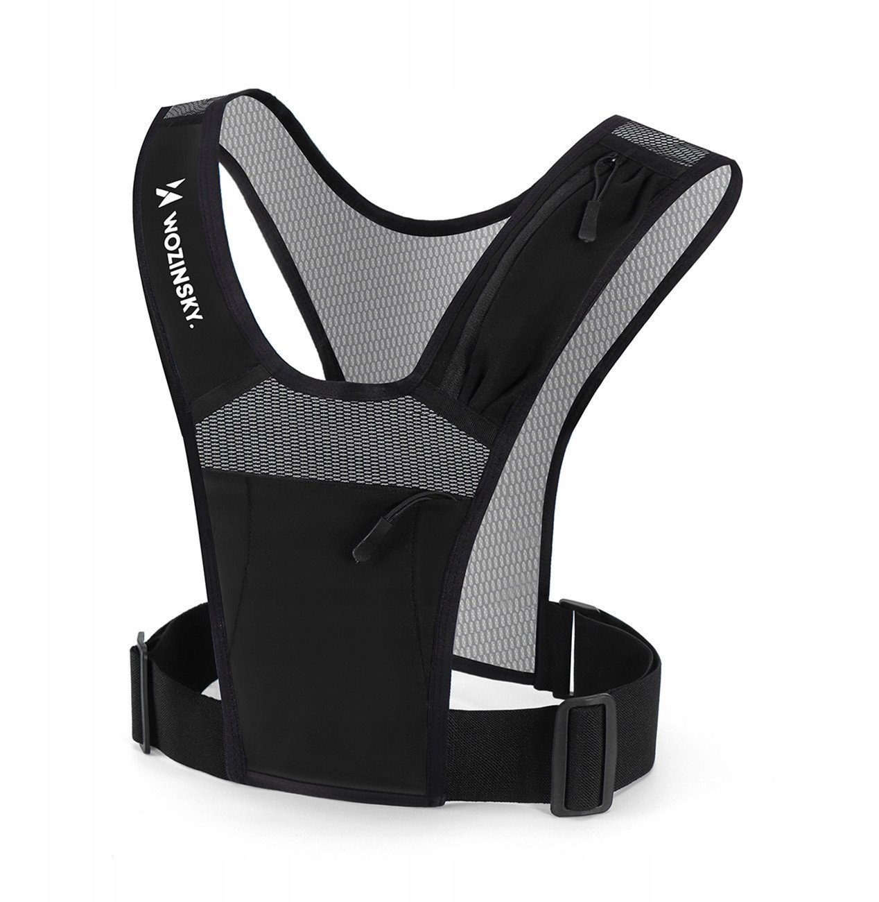 Kamizelka Wozinsky WKDB1 do biegania odblaskowa z kieszeniami - czarna