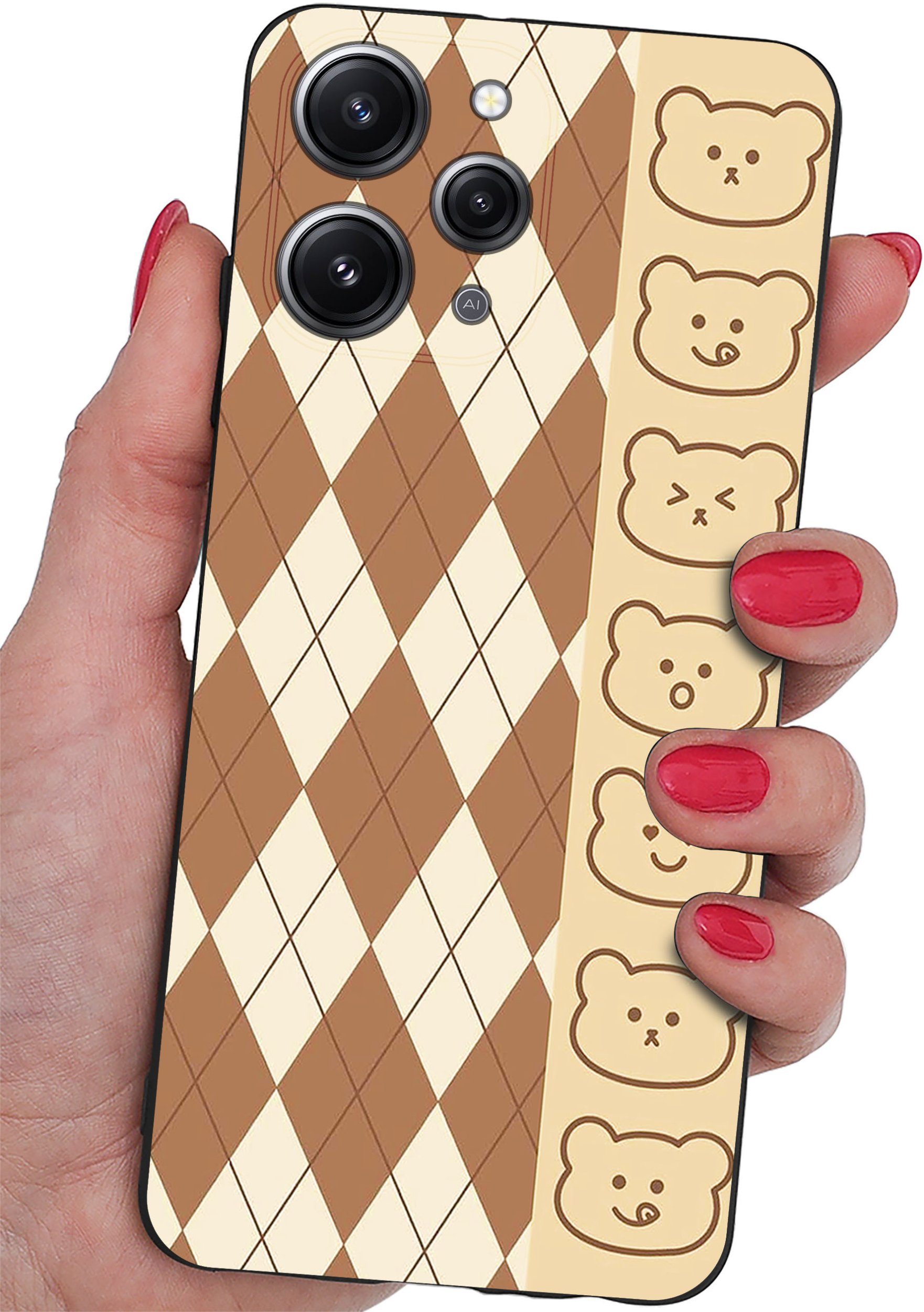 Etui do Xiaomi Redmi 12 4G WZORY |SILIKONOWE MATT CASE + SZKŁO 9H