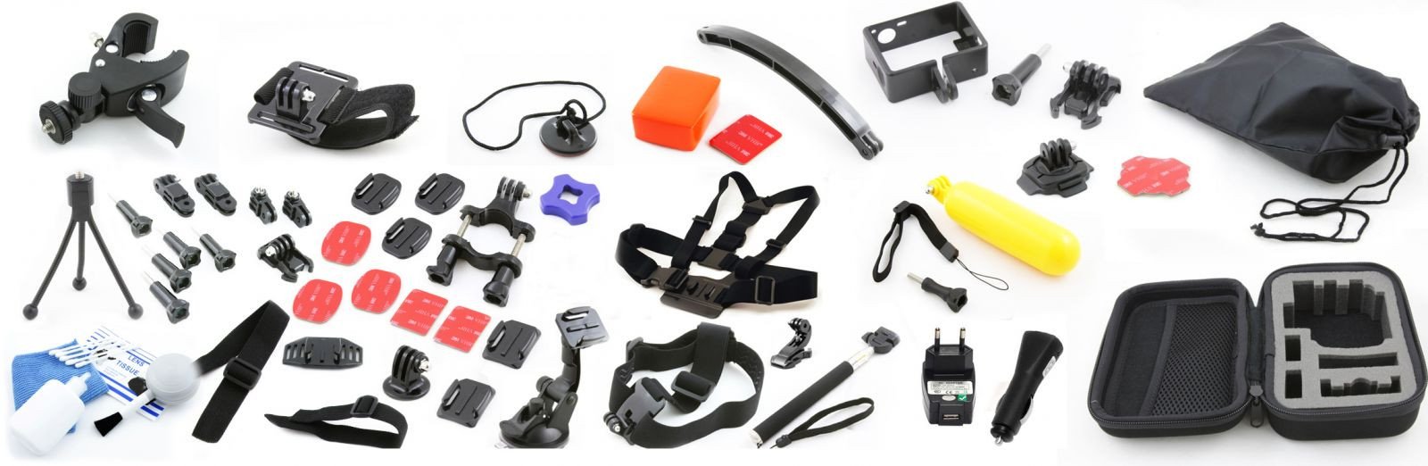 Xrec NajwiĘkszy Zestaw Do Gopro Hero 4 3+ 3 2 1 / Sjcam Sj4000 Sj5000 - Wszystkie Elementy