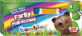 Bambino Farby Plakatowe Bambino 8 Kolorów 20 ml