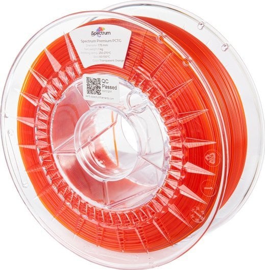 Spectrum Spectrum 3D filament, Premium PCTG, 1,75mm, 1000g, 80736, transparent orange
