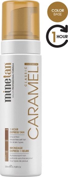 Minetan MINETAN_Caramel Self Tan Foam nawilżająca pianka samoopalająca złota opalenizna Classic 200ml