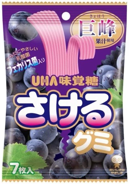 Żelki winogronowe Sakeru Gummy Kyoho Grape 30,1g - U-Ha Mikakuto