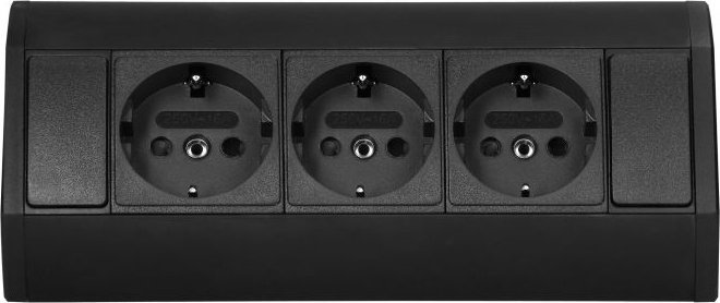 Orno Gniazdo meblowe podszafkowe (Schuko) 3x250V OR-GM-9001(GS)/B