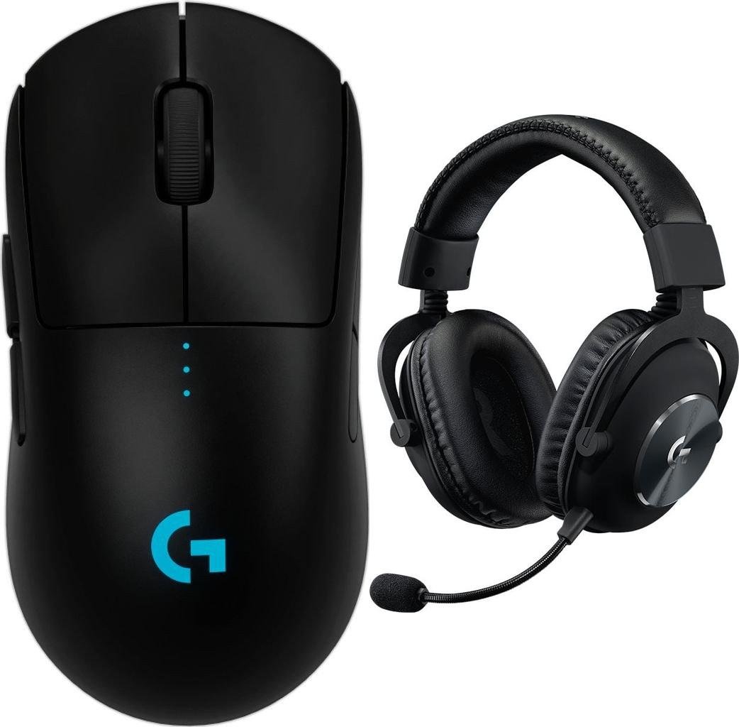 Mysz Logitech G PRO 2 LIGHTSPEED BLACK 910-007295 + G Pro X Czarne (981-000818)