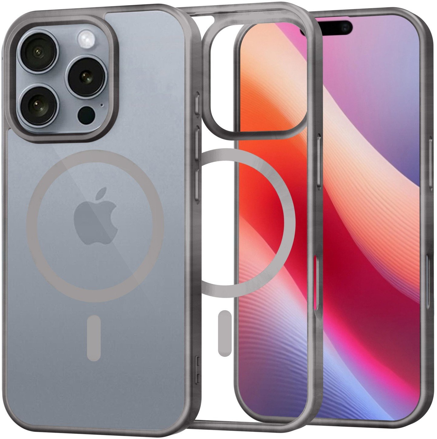 Etui Supero Tpuacrylic do iPhone 16 Pro, szare