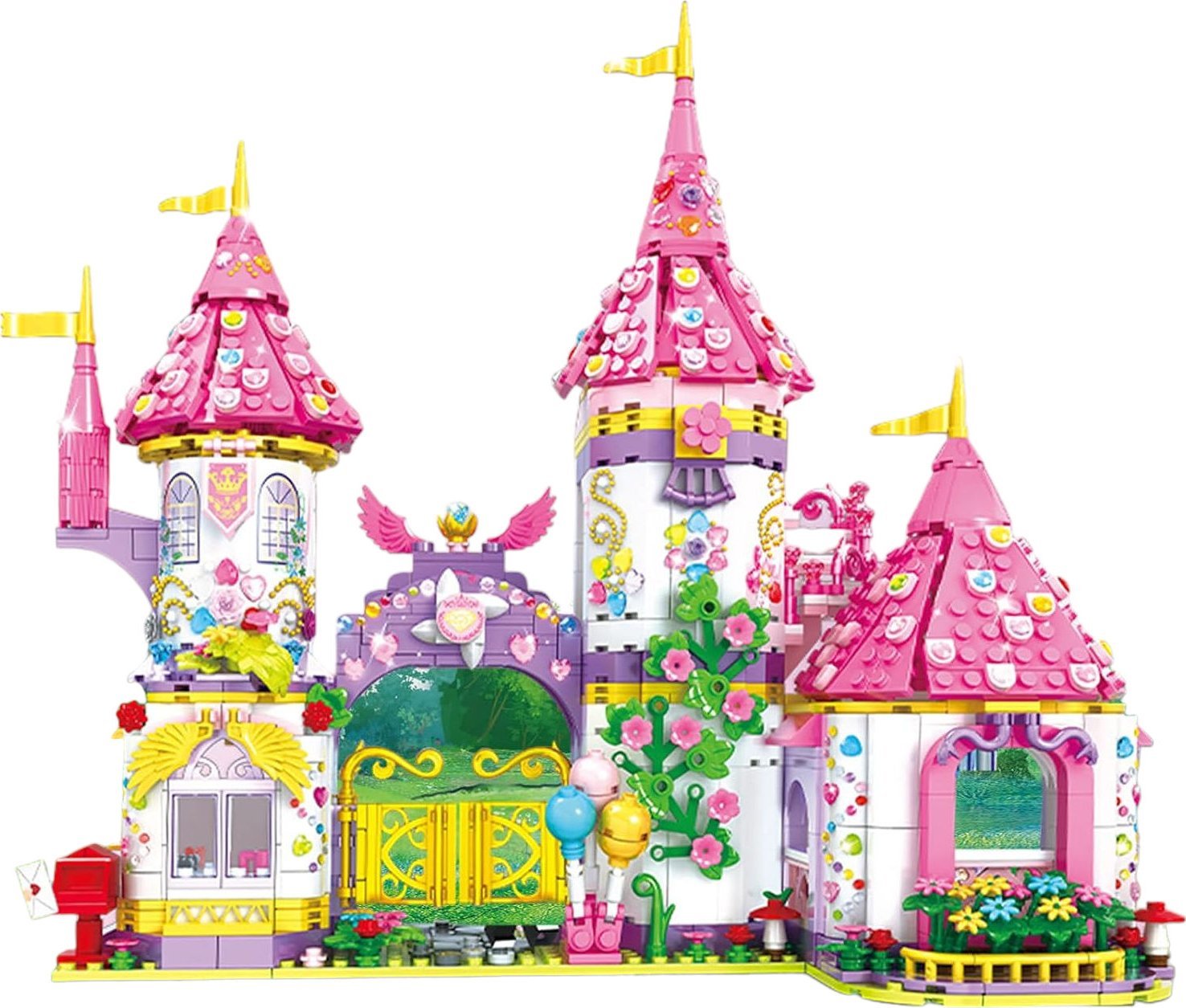 Coil Coil klocki konstrukcyjne zestaw mega 1063 elementów zamek księżniczki różowy