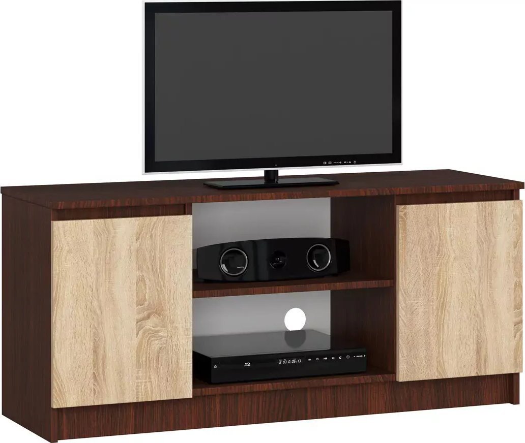 Elior Szafka pod telewizor wenge + dąb sonoma - Darius 3X 120 cm