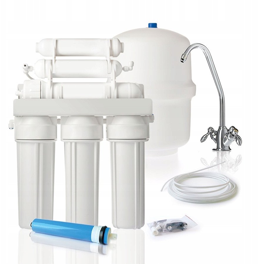 Filtr do wody 6 - stopniowy system odwróconej osmozy z mineralizatorem, membrana 75 GPD, zbiornik 3.2