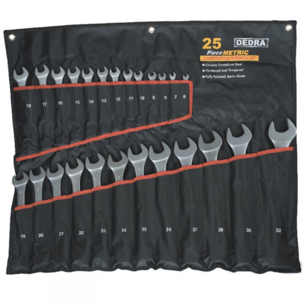 Dedra Zestaw kluczy płasko-oczkowych 6-32mm 25szt. (1406)