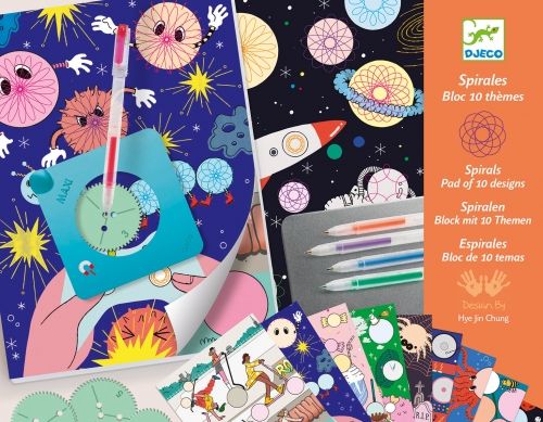 Djeco SPIRALE MOTYWY - Zestaw Artystyczny ze spirografem DJECO
