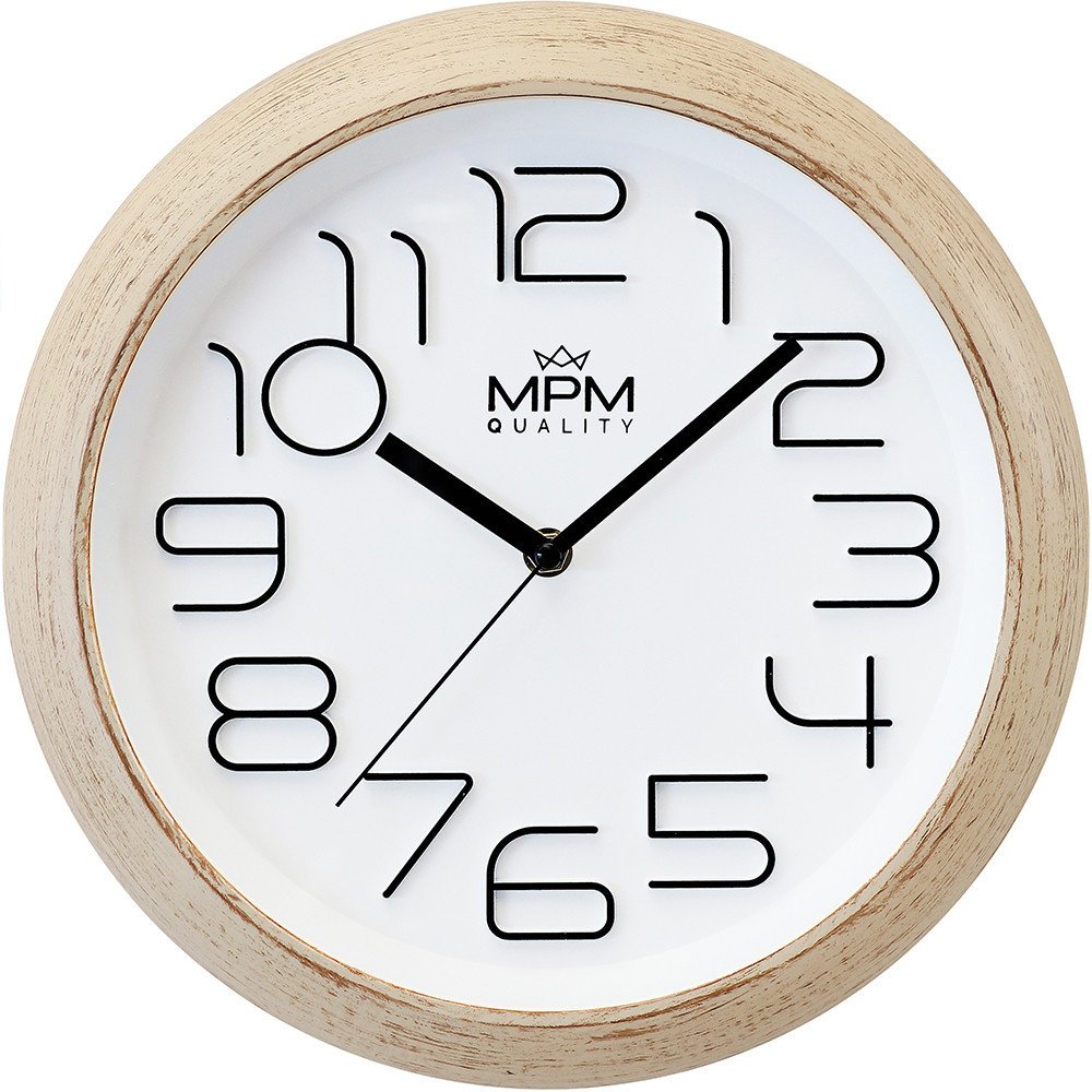Zegar ścienny MPM E01.4453.5100 30,5 cm jasny cichy .