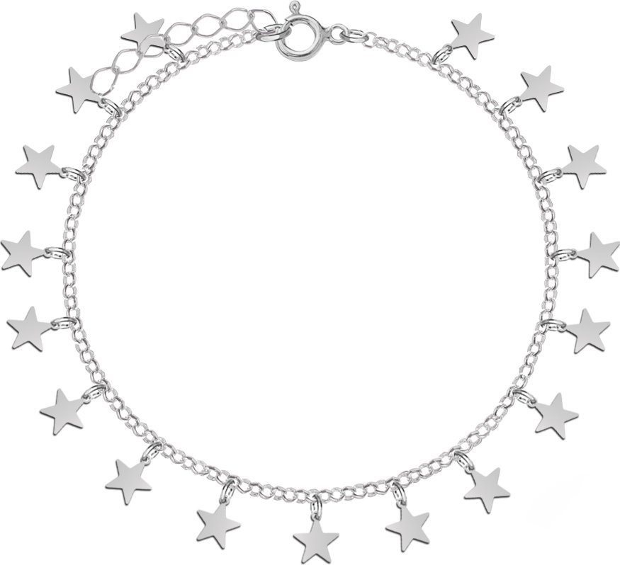 Radziszewska Jewellery Srebrna Bransoletka na nogę z Gwiazdkami