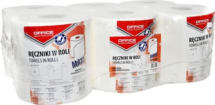 OfficeProducts RĘCZNIKI W ROLI OFFICE PRODUCTS 2W CELULOZA 120 M BIAŁY