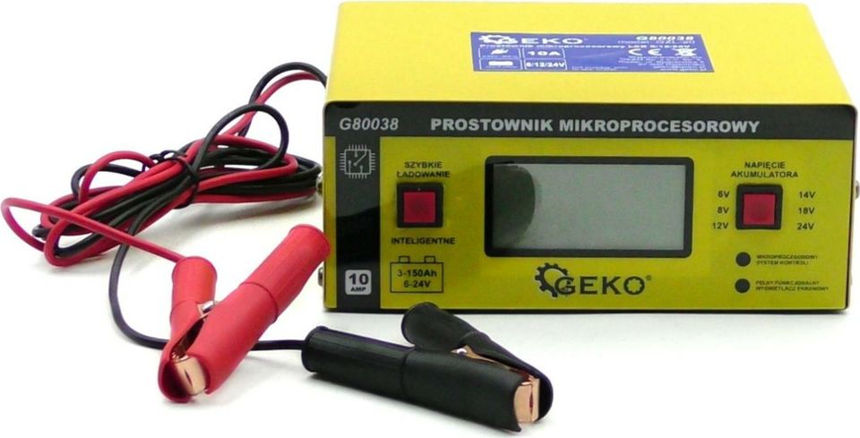 Geko PROSTOWNIK MIKROPROCESOROWY LCD 6/12/24V (1/12) G80038 GEKO