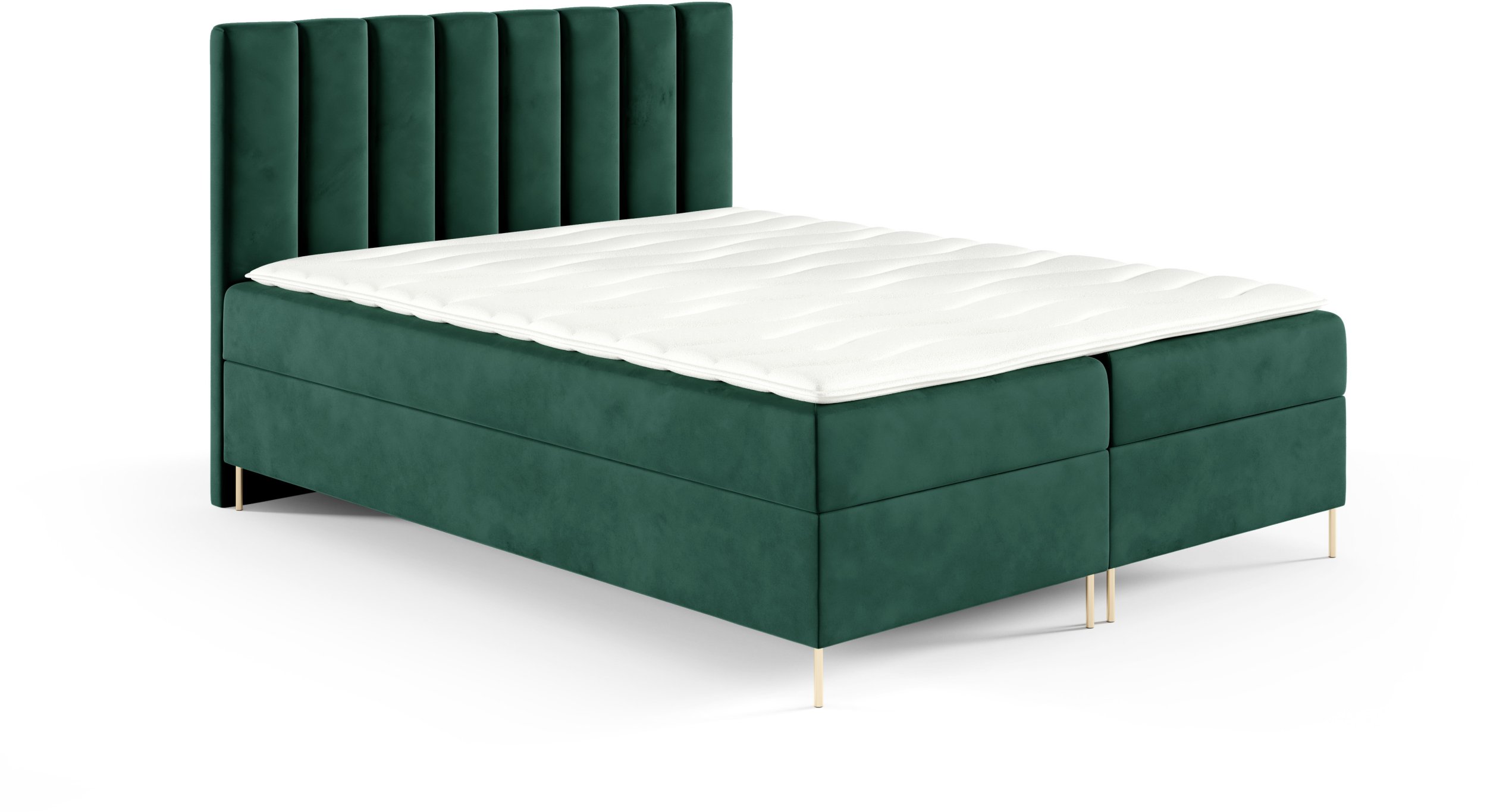 Łóżko kontynentalne Nina Box 200x200 z nogami riviera 38