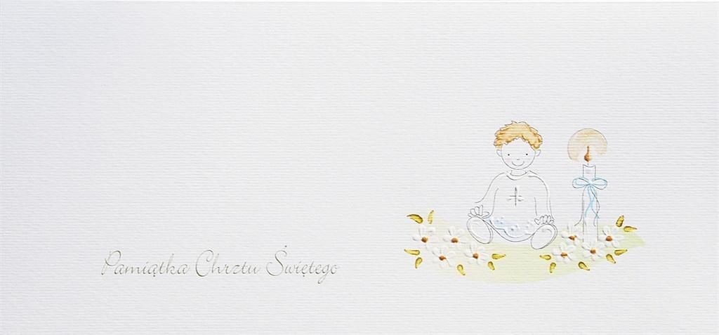 MAK Karnet Chrzest DL C06 - Świeca Chłopiec